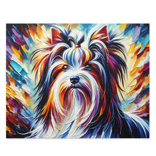 Biewer Terrier: Acryl Dreifarben Biewer Yorkie