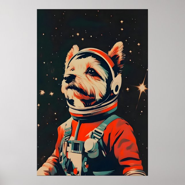 Biewer Terrier Astronaut Poster, Biewer Terrier Poster (Vorne)