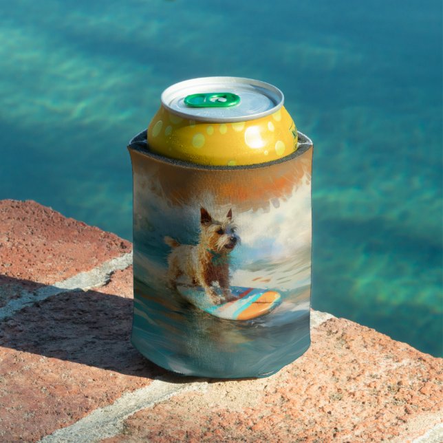 Biewer Terrier Beach Surfmalerei Dosenkühler (In Situ Pool)