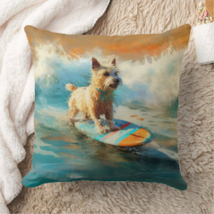 Biewer Terrier Beach Surfmalerei Kissen