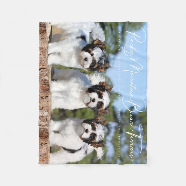 Biewer Terrier Blanket Fleecedecke (Vorderseite)
