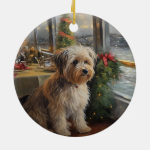 Biewer Terrier Christmas Cruise: Pawsome Holiday Keramik Ornament