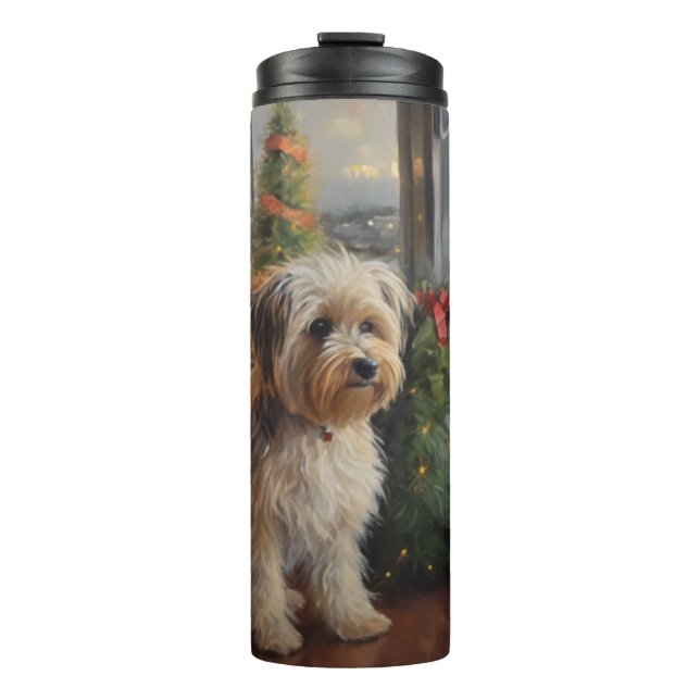 Biewer Terrier Christmas Cruise: Pawsome Holiday Thermosbecher (Vorderseite)