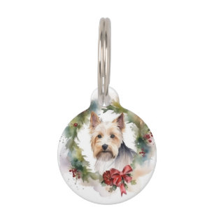 Biewer Terrier Christmas Wreath Festive Pup Haustiermarke