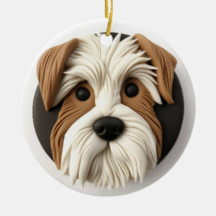 Biewer Terrier Dog 3D Inspiriert Keramik Ornament