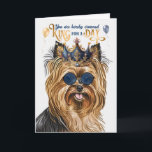 Biewer Terrier Dog King für Day Funny Birthday Karte<br><div class="desc">Geburtstagsfeiern sind nicht nur für menschliche Väter, es sind auch für Biewer Terrier Hunde und dieser sendet königliche Geburtstagswünsche.</div>