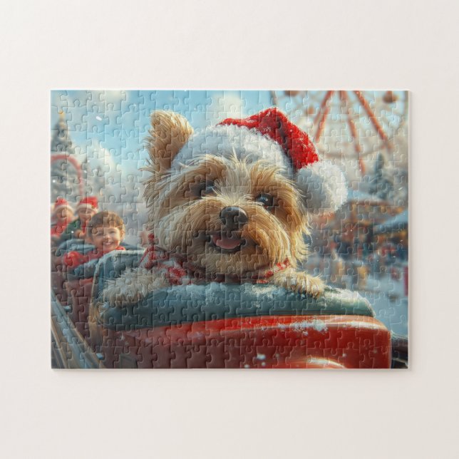 Biewer Terrier Dog Roller Untersetzer Weihnachten (Horizontal)