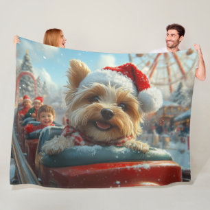 Biewer Terrier Dog Roller Untersetzer Weihnachten Fleecedecke