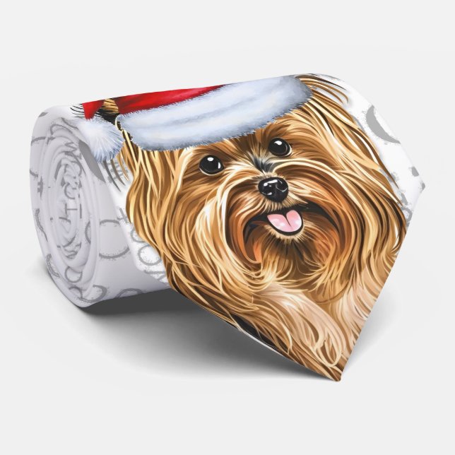 Biewer Terrier Dog Woof Christmas Pet Lover Krawatte (Gerollt)