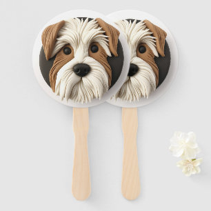Biewer Terrier Hund 3D Inspiriert Fächer