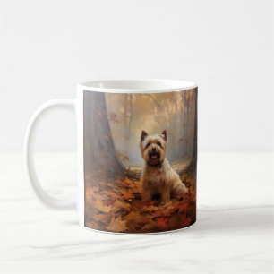 Biewer Terrier im Herbst Leaves Fall Inspiriert Kaffeetasse