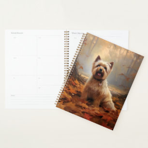 Biewer Terrier im Herbst Leaves Fall Inspiriert Planer