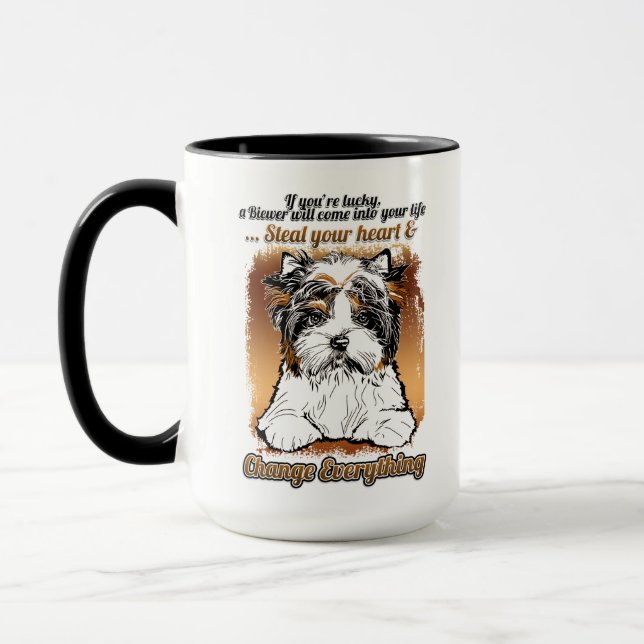 Biewer Terrier-Kaffee-Tasse Tasse (Links)