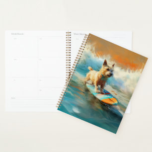 Biewer Terrier Plage Surf Peinture