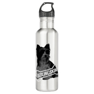 Biewer Terrier Portrait, komisch, klassisch T-Sh Edelstahlflasche