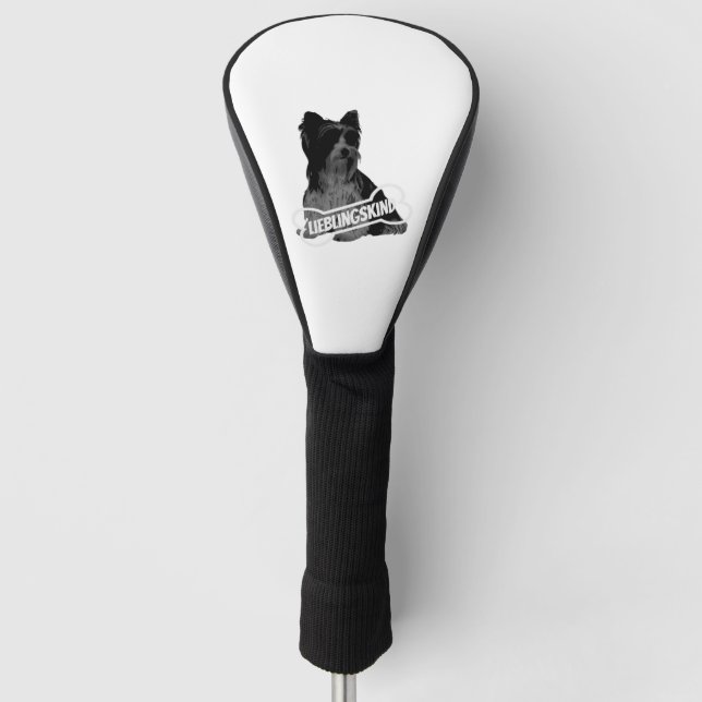 Biewer Terrier Portrait, komisch, klassisch T-Sh Golf Headcover (Vorderseite)