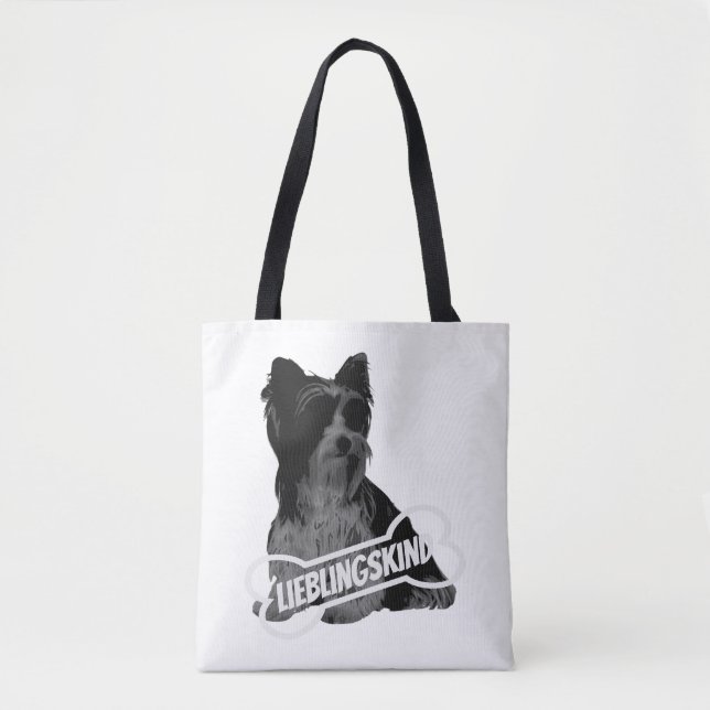 Biewer Terrier Portrait, komisch, klassisch T-Sh Tasche (Vorderseite)