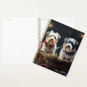 Biewer Terrier Snowy Sleigh Weihnachtsdekor Planer