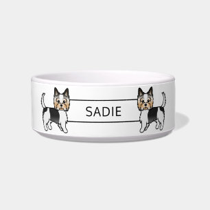 Biewer Terrier Süße Cartoon-Hundezeichnungen & Nam Napf