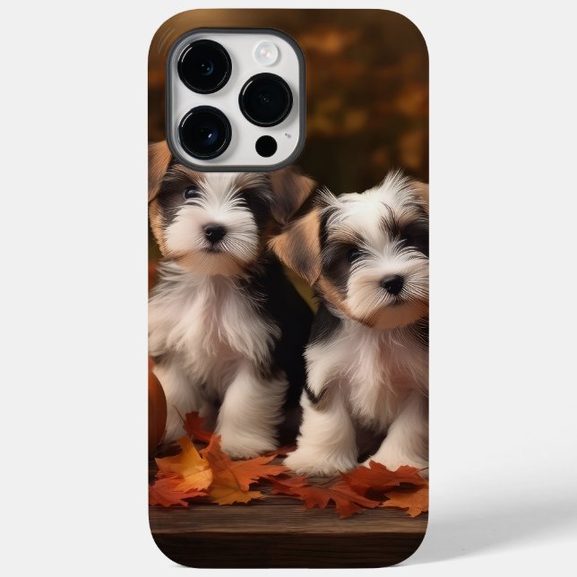 Biewer Terrier Welppy Autumn Delight Pumpkin Case-Mate iPhone 14 Pro Max Hülle (Rückseite)