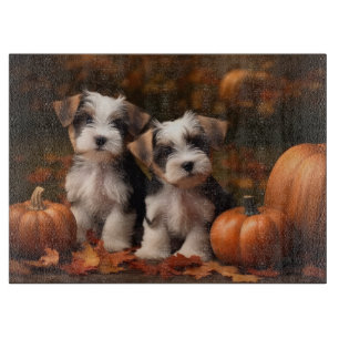 Biewer Terrier Welppy Autumn Delight Pumpkin Schneidebrett