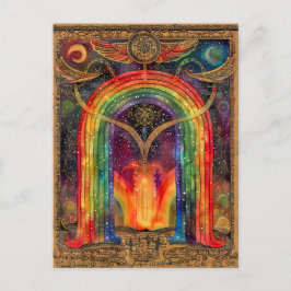 Bifröst die Norse Rainbow Bridge Feiertagspostkarte