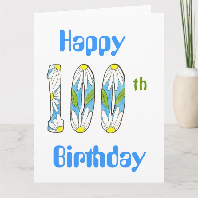 Big 100. Geburtstagskarte Karte (Vorderseite)