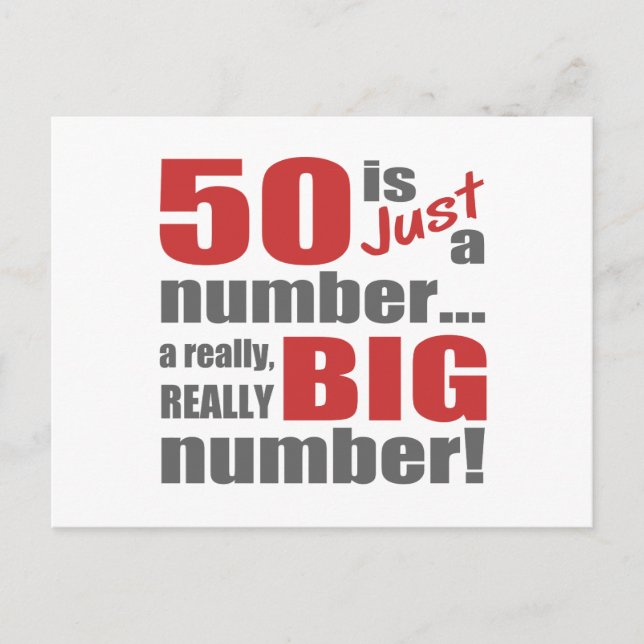 Big 50. Geburtstag Postkarte (Vorderseite)