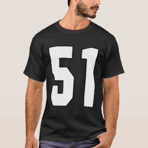 Big 51 Jersey Nummer 51 Uniform Größter Lüfterfavo T-Shirt
