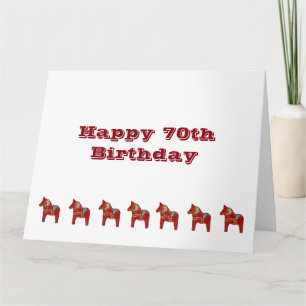Big 70. Geburtstag Dala Pferdekarte Karte