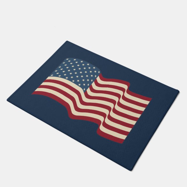 Big American Flag Begrüßungsmatte Doormat Rug Gesc Fußmatte (Schrägansicht)