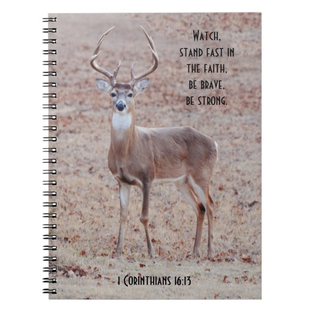 Big and Beautiful Wild Buck Deer Prayer Journal Notizblock (Vorderseite)