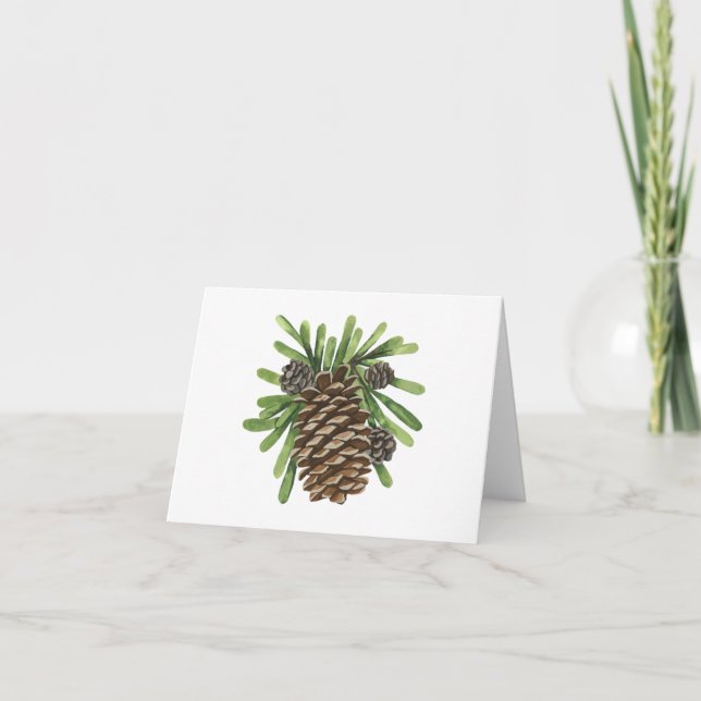 Big and Little Pine Cones BLANK Karte (Vorderseite)