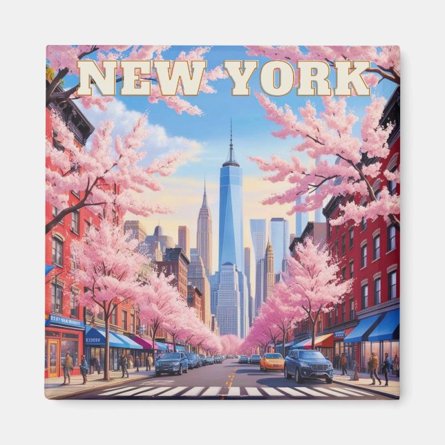 Big Apple Charm: New York Souvenir Magnet (Vorne)