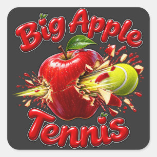 Big Apple Tennis - New Yorker Tennisturnier Quadratischer Aufkleber