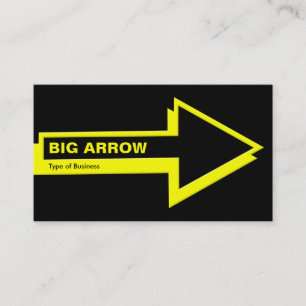 Big Arrow - Gelb in Schwarz Visitenkarte