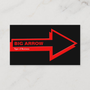 Big Arrow - Rot auf Schwarz Visitenkarte