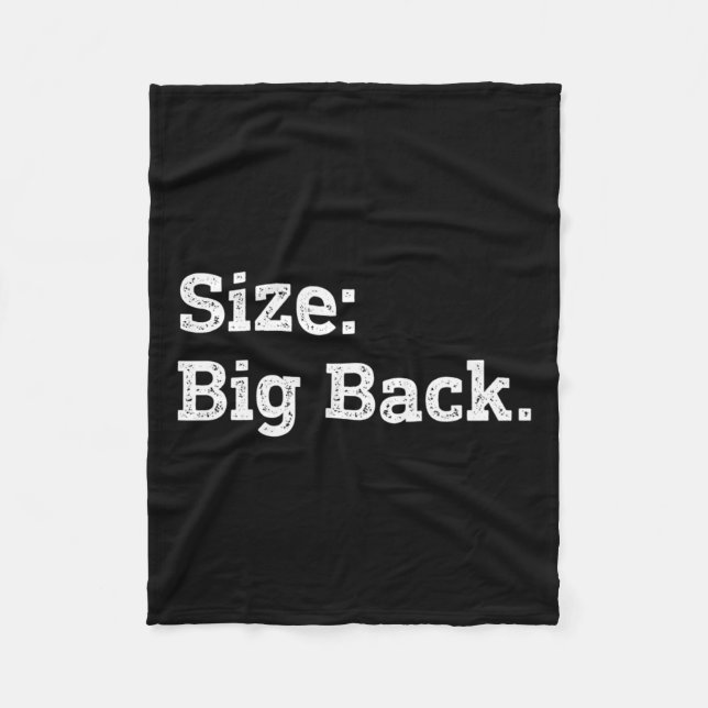 Big Back Funny Sarcasm Sticker Fleecedecke (Vorderseite)