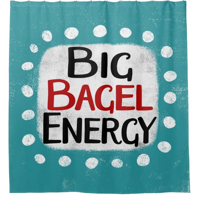 Big Bagel Energy Duschvorhang (Vorderseite)