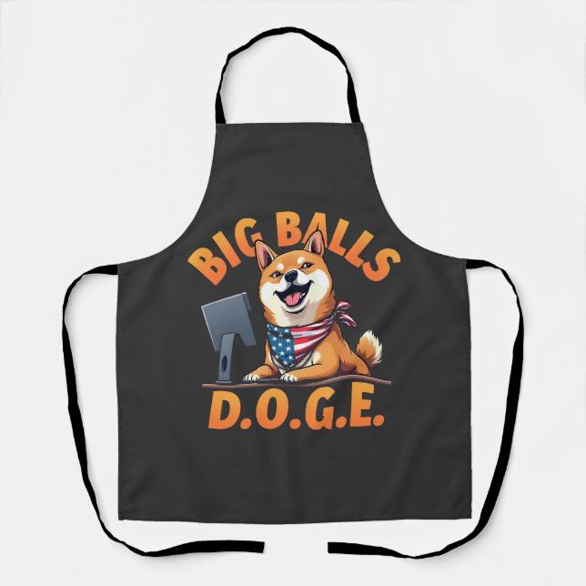 Big Balls Doge Department of Government Efficiency Schürze (Vorderseite)