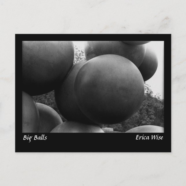 Big Balls Skulptur Postkarte (Vorderseite)