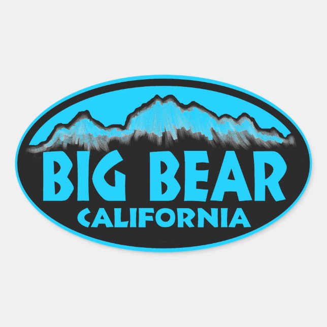 Big Bar California Oval Aufkleber (Vorderseite)