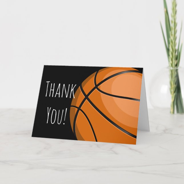 Big Basketball Ball Custom Vielen Dank Dankeskarte (Vorderseite)