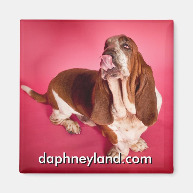 Big Basset Kiss Magnet (Devant)