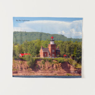 Big Bay Lighthouse aus Wassertapeten Wandteppich