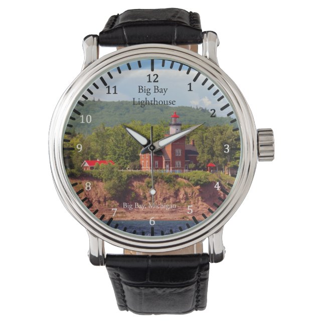 Big Bay Lighthouse aus Wasserwache Armbanduhr (Vorderseite)
