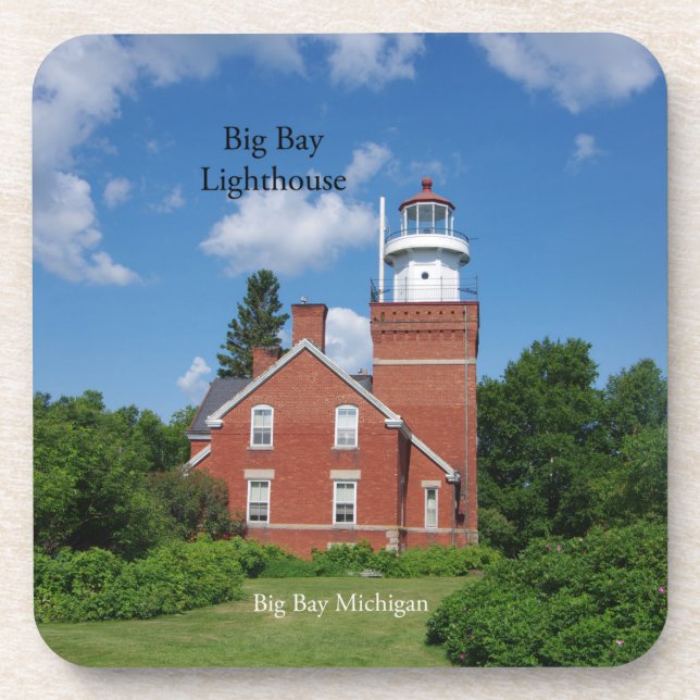 Big Bay Lighthouse Set mit 6 Untersetzer aus Kunst (Vorderseite)