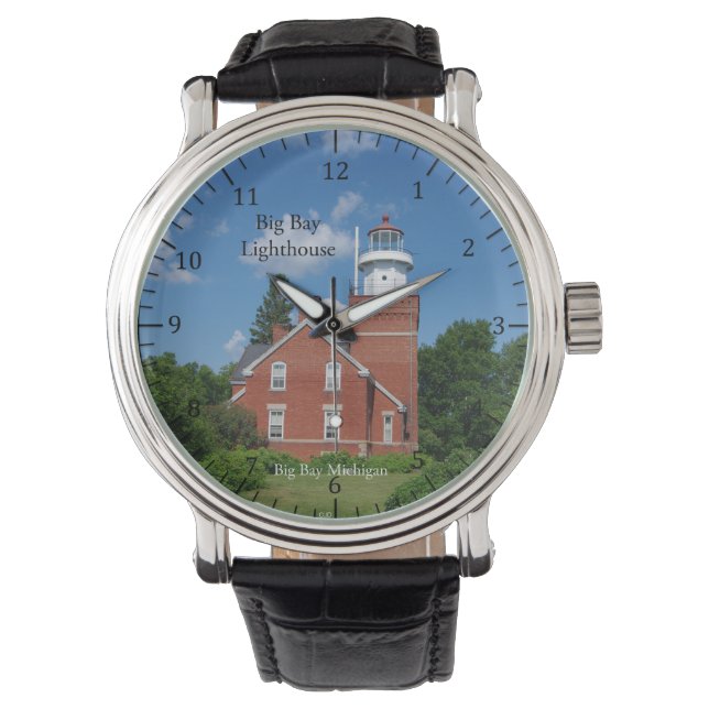 Big Bay Lighthouse-Uhr Armbanduhr (Vorderseite)