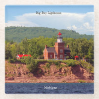 Big Bay Lighthouse vom Untersetzer aus Wasserglas