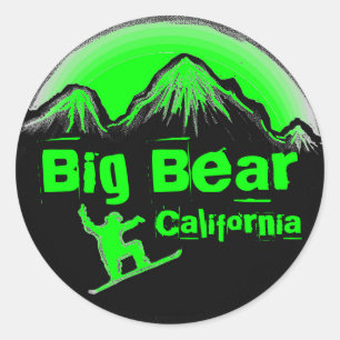 Big Bear California Snowboard Aufkleber